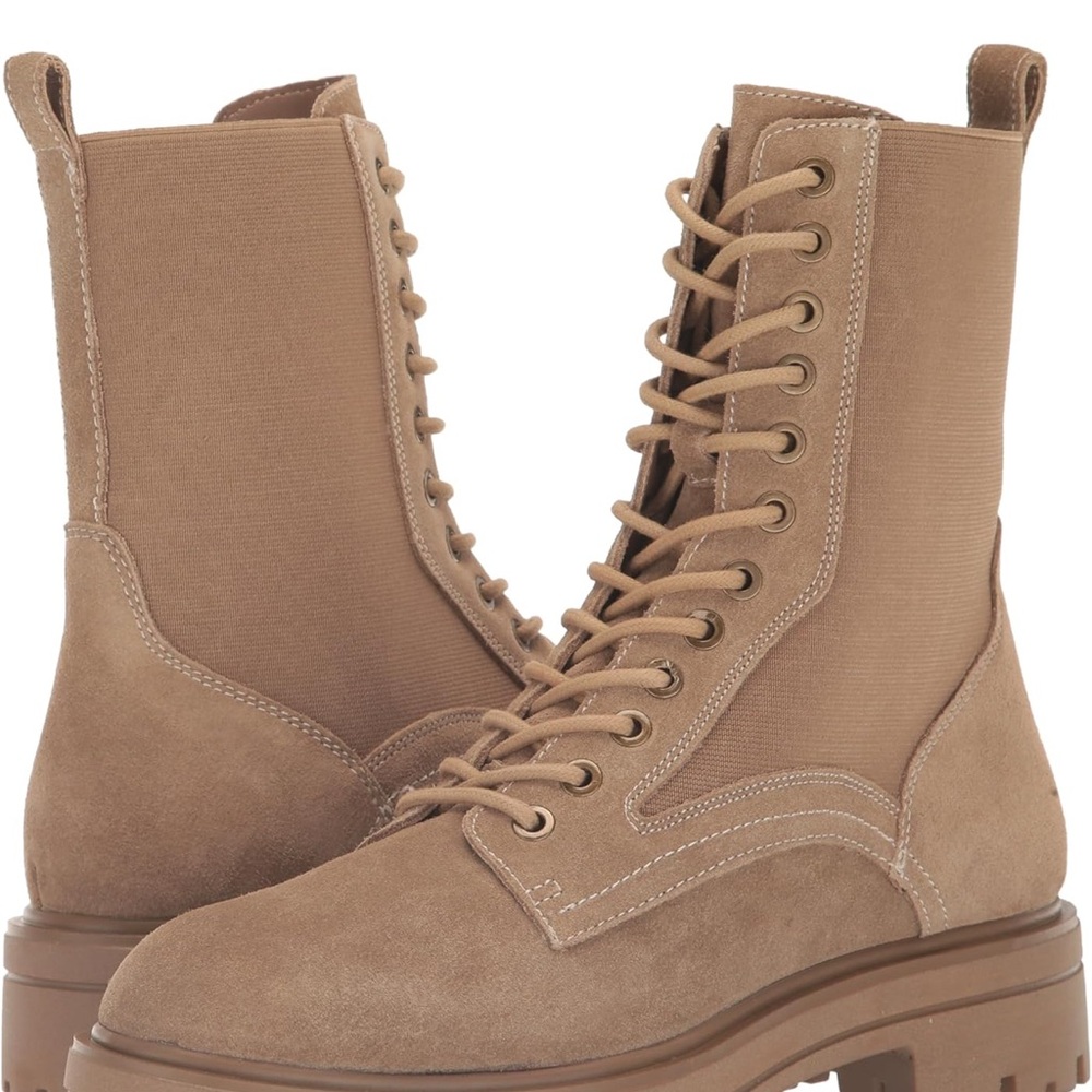 Tan Lace-Up Women's Boots